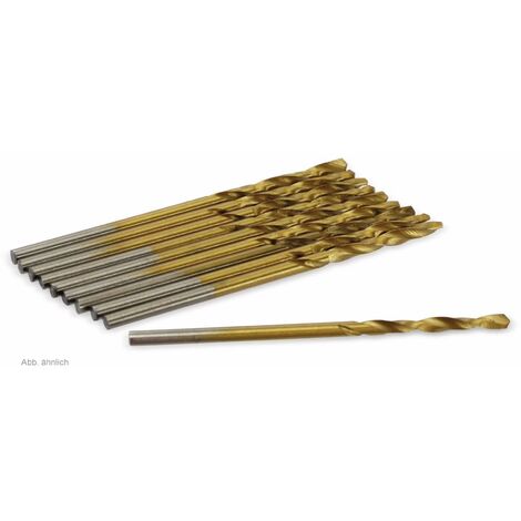 DAYTOOLS HSS-Spiralbohrer, titaniumbeschichtet, Ø 2,50 mm, 10 Stück