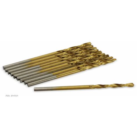 DAYTOOLS HSS-Spiralbohrer, titaniumbeschichtet, Ø 3,00 mm, 10 Stück