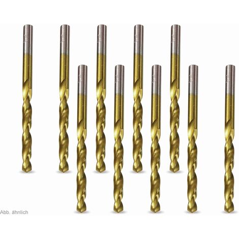 DAYTOOLS HSS-Spiralbohrer, titaniumbeschichtet, Ø 3,50 mm, 10 Stück