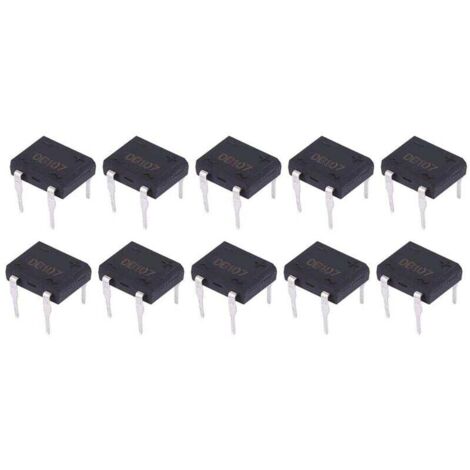 DB107 Diodenbrückengleichrichter 1A 1000V 4-polig für Haushaltsgeräte und industrielle elektronische Schaltungen (10 Stück)