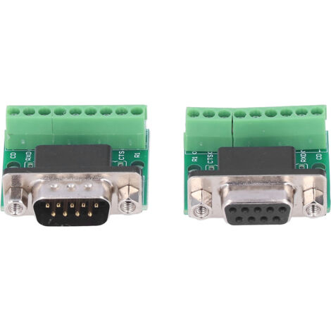 DB9 Stecker-Buchsen-Adapter, Schraubklemme, 9-polig, 9 Löcher, Konverterplatine für RS232/RS485