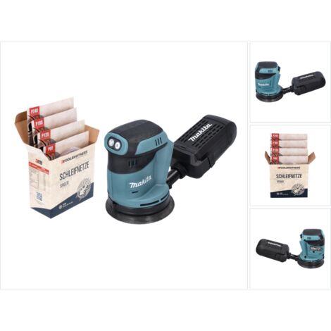 DBO 180 Z Ponceuse excentrique sans fil 18 V 125 mm + Toolbrothers SPIDER Set d'abrasifs - sans batterie, sans chargeur, idéal pour les bricoleurs, ponçage, boîte à poussière fixe