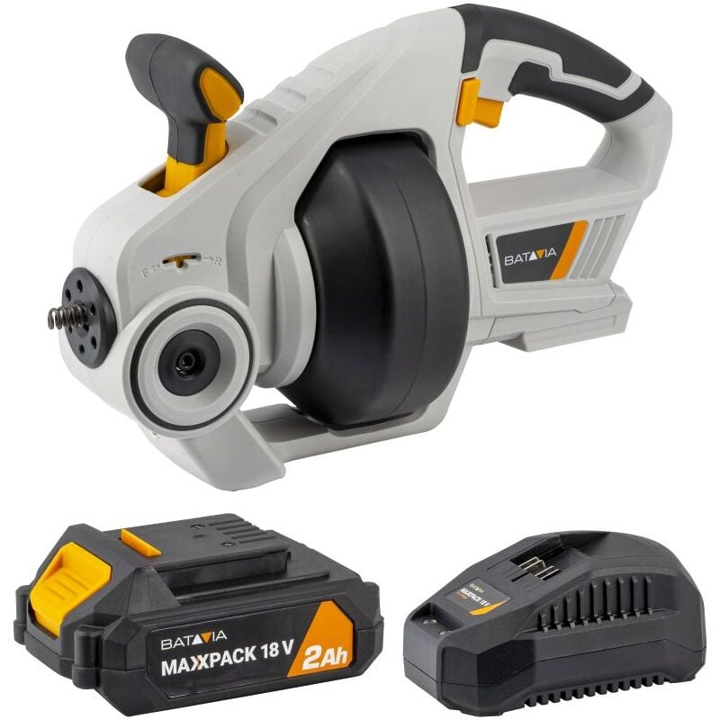Déboucheur de canalisation 18V sans fil 6.80 m Batavia Maxxpack - Batterie 2.0 Ah et chargeur 2.4 Ah inclus