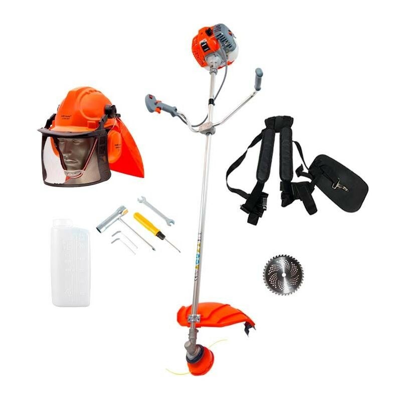 Débroussailleuse Barre Fixe 28mm 52.7cc + Casque Forestier + Disque Vidia