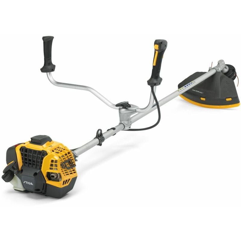 Stiga - Débroussailleuse à essence à arbre droit de 35,3 cm avec largeur de coupe de 43 cm et double guidon à prise souple, sbc 636 d