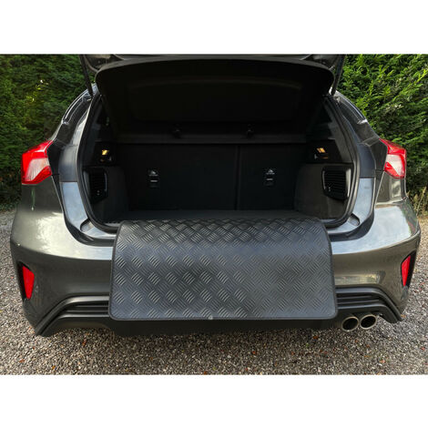 DBS - Tapis de coffre caoutchouc + Protection pare-chocs caoutchouc Oslo - Universel - Antidérapant - 2 Pièces : Coffre + Protection pare-chocs - Tapis de coffre Automobile - Caoutchouc Haute Qualité