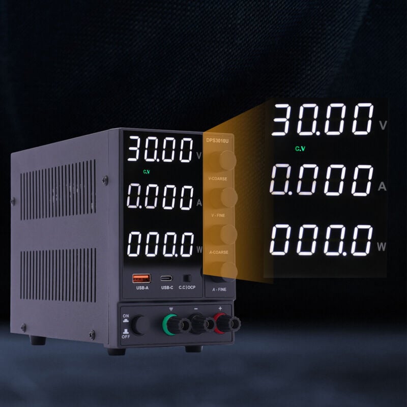 Gojoy - dc 0-30V 10A 300W Alimentation De Laboratoire Alimentation cc Réglable Avec Alimentation à Découpage Usb Alimentation De Laboratoire Réglable