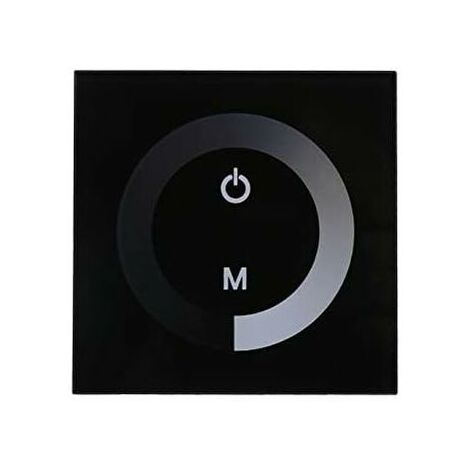 DC 12-24V LED Touch Wall Controller Panel with Brightness Changing Dimmer Switch for Adjusting Lights (Color : Black)