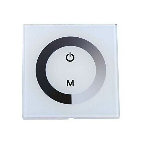 DC 12-24V LED Touch Wall Controller Panel with Brightness Changing Dimmer Switch for Adjusting Lights (Color : White)