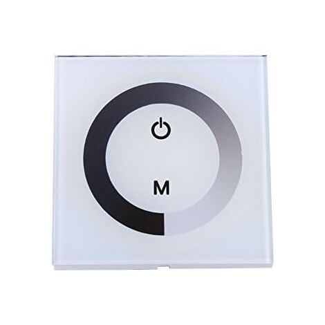 DC 12-24V LED Touch Wall Controller Panel with Brightness Changing Dimmer to Adjust Lights (Color : White)