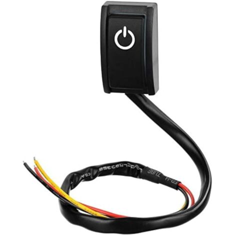 DC 12V 200mA Sticky Type Switch, DIY Car On/Off Button Switch, Adhesive Backing with Double-Sided Adhesive