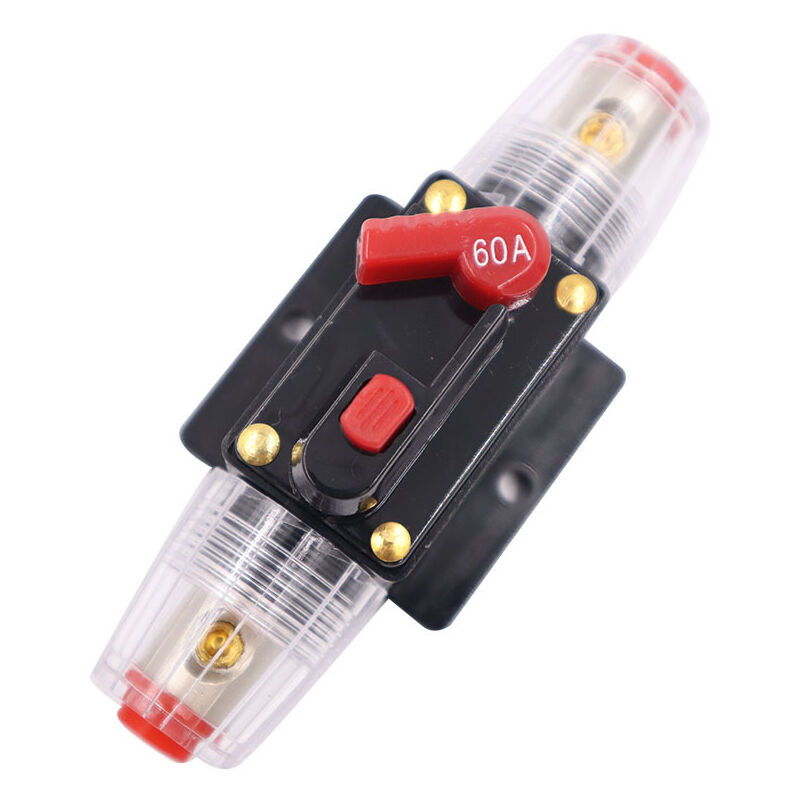 Dc 12V 20A /30A/ 40A/ 50A/ 60A Car Protection Audio Inline Circuit Breaker Fuse Holder (12V 60A