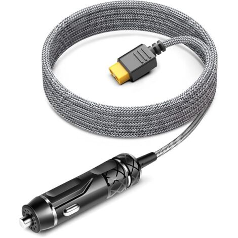DC 12V 24V Chargeur de Voiture pour ECOFLOW Station électrique Portable River 2 Panneau Solaire RV Générateur Solaire 1,5 M 16AWG vers Prise XT60 Solaire DC Adaptateur Alimentation