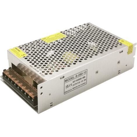 DC 12V Alimentation à Découpage AC 110V / 220V à DC 12V 20A 240W Transformateur pour CCTV, Lumières LED
