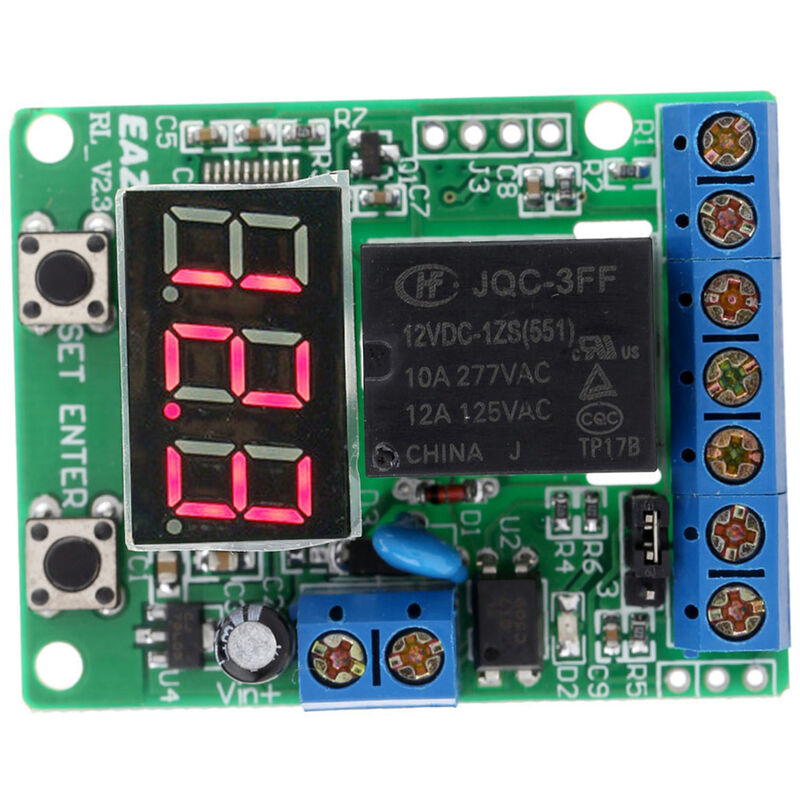 

DC 12V deteccion de voltaje de descarga de carga del interruptor del monitor de rele Prueba de Control del modulo del tablero