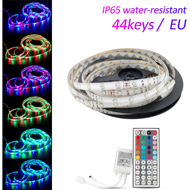 

DC 12V los 5M RGB LED Strip Light Set, con control remoto IR, de color