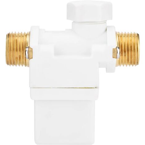 DC 12V Valve Electromagnétique Electrique, Interrupteur à Electrovanne Normalement Fermée pour le Chauffe-eau Solaire，G1/2