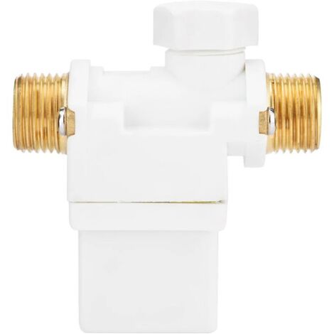 DC 12V Valve Electromagnétique Electrique, Interrupteur à Electrovanne Normalement Fermée pour le Chauffe-eau Solaire，G1/2