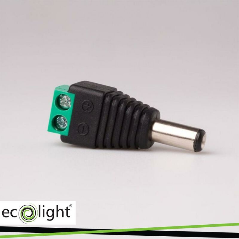 Image of Dc 2.1/5.5 plug with quick connector for mono led strips