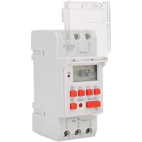 DC 24V 30A Settimanale 12/24 ore Interruttore timer LCD On Off Relè di controllo programmabile, timer