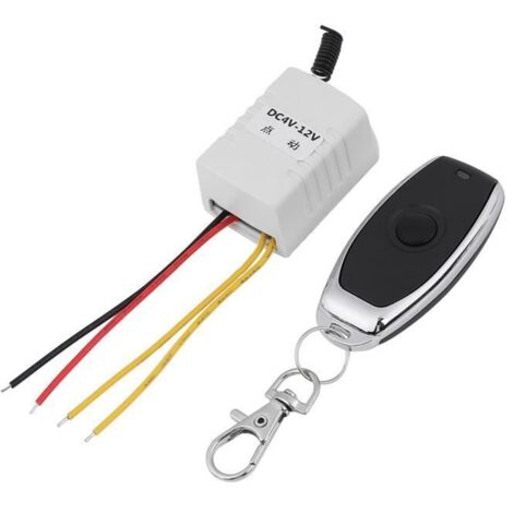 DC 4V 5V 6V 7.4V 9V 12V Télécommande de Relais sans Fil Un Interrupteur à Clé Récepteur + Émetteur pour Lumières Ventilateur