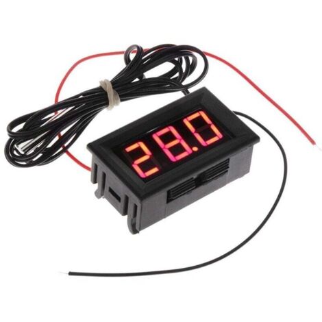 DC 5-12V 50-110 Celsius Digital Kühlschrank Thermometer Temperatur Detektor mit Sonde Rot