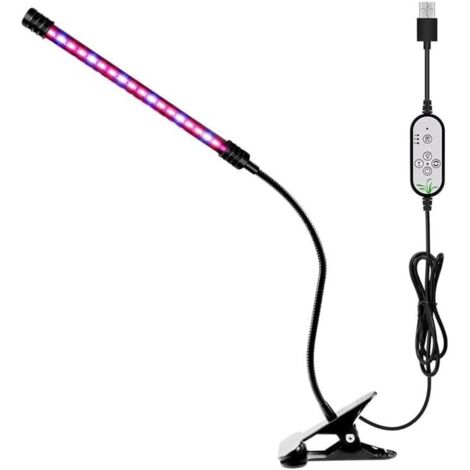 Dc 5V 9W 18W 27W 36W Led Grow Light Avec Minuterie Desktop Clip Full Spectrum Phytolamps Pour Plantes Fleurs Grow Box - 1 Tête