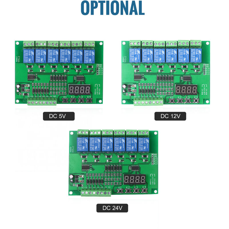 

DC 5V Rele programable Modulo 6 Canal de sincronizacion desde Ronda orden desde el modulo conmutador con el tiempo de retardo del rele Rango 0,01