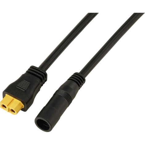 DC-Buchse 2,1/5,5 mm auf XT60-Kabel 0,5 m TC-13619292  Schwarz TRU COMPONENTS Inhalt: 1 St.