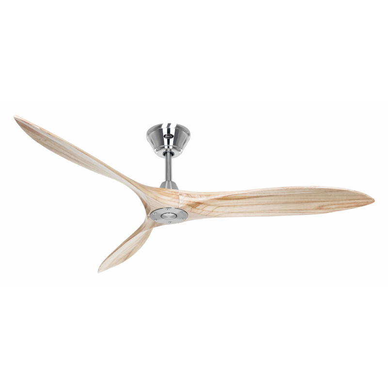 Casafan - dc Ceiling Fan Eco Airscrew Chrome / Natural Wood