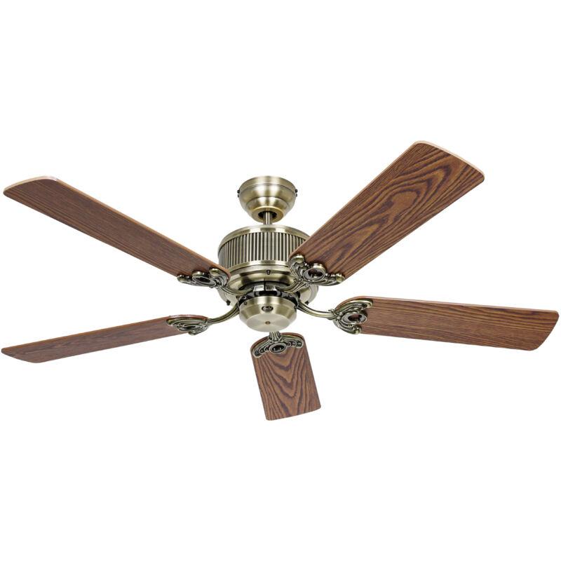 Dc Ceiling Fan Eco Elements 132 Brass with Remote