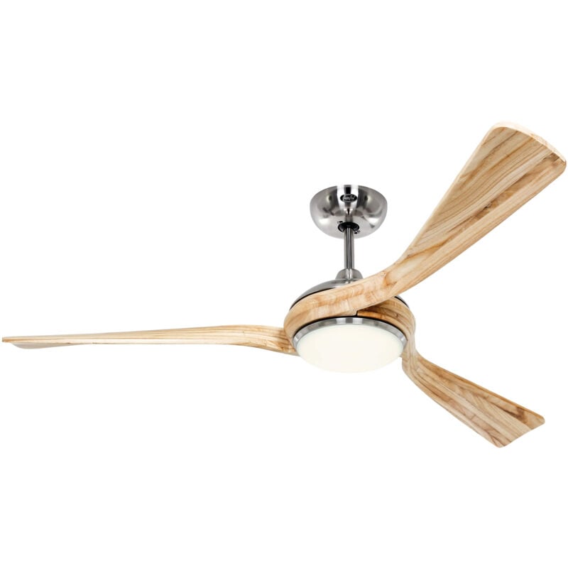 Casafan - dc Ceiling Fan Eco Interior Chrome / Wood with led