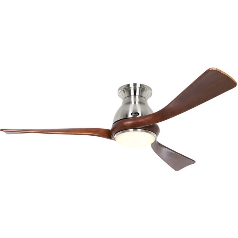 DC ceiling fan Eco Regento Chrome / Walnut with LED