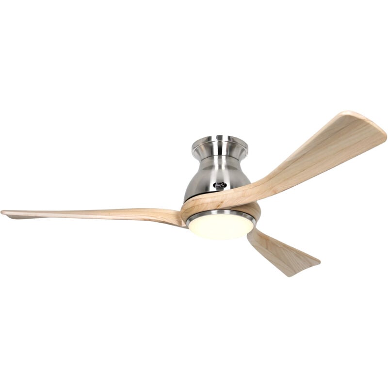 Casafan - dc ceiling fan Eco Regento Chrome / Wood with led