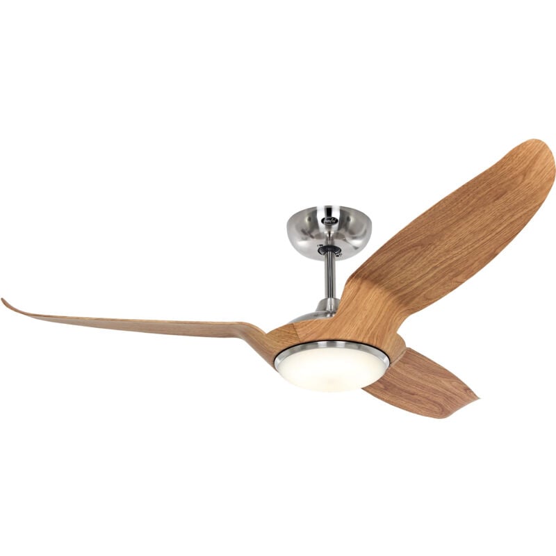 Casafan - dc Ceiling Fan Eco Talos Chrome / Oak with led & Remote