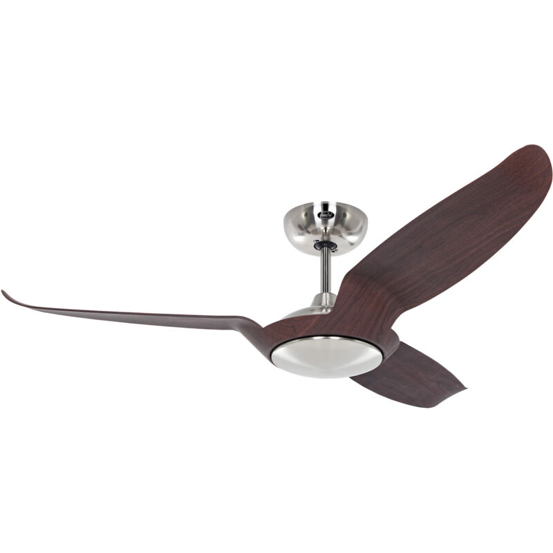 Casafan - dc Ceiling Fan Eco Talos Chrome / Walnut with Remote