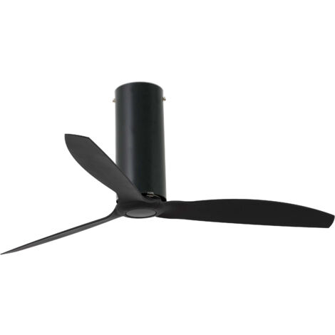 DC Ceiling Fan Tube Matt Black with Remote