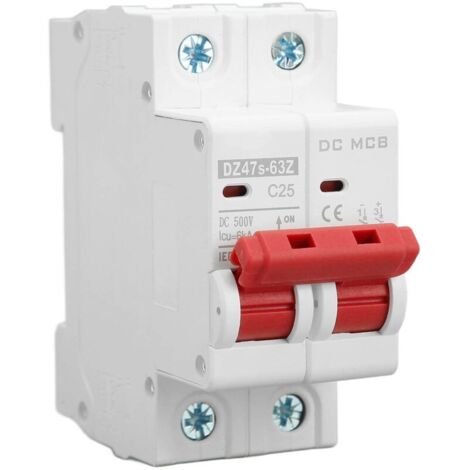 DC Circuit Breaker Overload Protection Magnetic System Modular Construction PV Circuit Breaker 2P 500V 25A