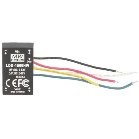 DC/DC Step Down Converter MW MEAN WELL LDD-1500HW 1500mA da DC9-56V a DC2-46V