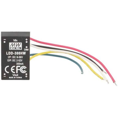 DC/DC Step Down Converter MW MEAN WELL LDD-300HW 300mA da DC9-56V a DC2-52V