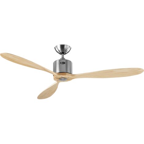 DC Deckenventilator Aeroplan Eco Chrom / Holz Natur
