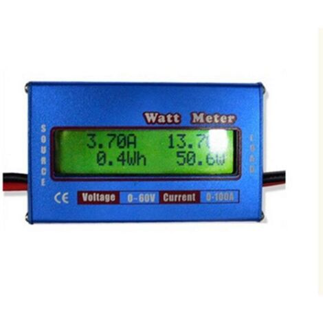 DC écran LCD 60V / 100A de Haute précision de Mesure de Puissance Watt Meter - Bleu
