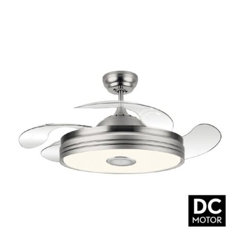 DC Matanuska 72W Nickel Bluetooth Deckenventilator 4 Flügel