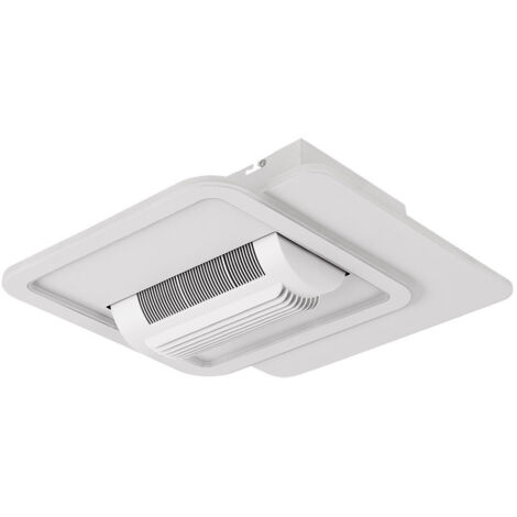 FABRILAMP DC "Obelisk" dimmbarer Deckenventilator mit Fernbedienung (59W 3CCT 5900lm) weiß