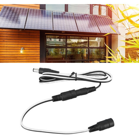 DC-Solarpanel-Verlängerungskabel – ABS-Material – 1 m / 3,3 ft – Stromkabelanschluss für Photovoltaik-LED-Kamera