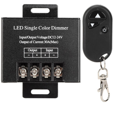 DC12‑24V 30A 720W 3 Keys RF Dimmer Wireless Remote Control Dimmer Light Controller