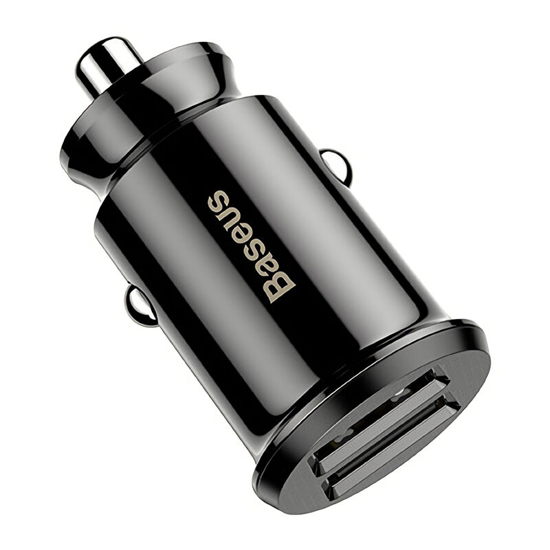 Baseus - Dc12V-24V 3.1A Chargeur Allume-Cigare De Charge Rapide De Deux Ports Usb Pour Telephone Tablet Ccall-Ml01, Noir
