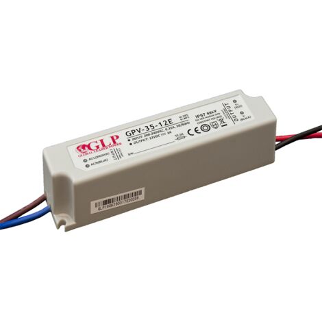 DC12V 35W 3A Fuente de alimentación LED IP67 GLP