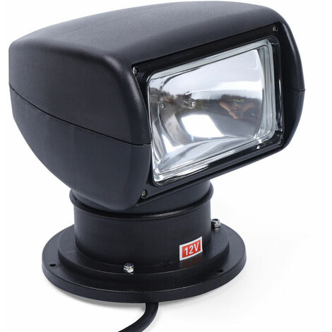 DC12V 360°Boot Scheinwerfer mit Fernbedienung Suchscheinwerfer Für Boot Auto 100W Beleuchtung Spotlight schwarz
