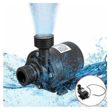 DC12V 5M 800L/H Hochleistungs-Tauchpumpe mit geringem Geräuschpegel, bürstenlose Gleichstrompumpe mit 4-Punkt-Düse, 50 cm Kabel